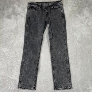 Levi 511 Slim Fit Jeans Mens 31x29 Black Acid Wash Stretch Denim Grunge Skater